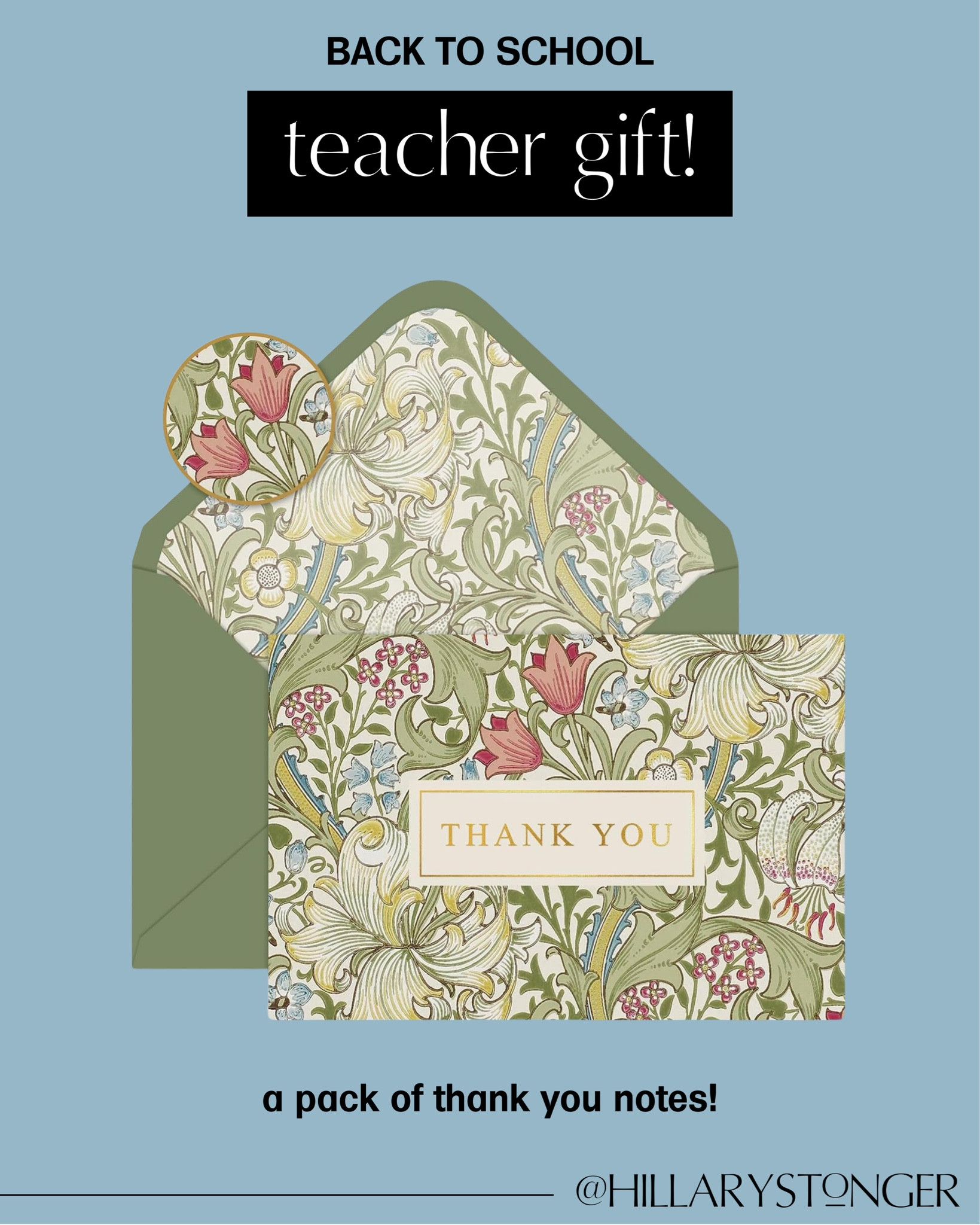 Teachers are constantly grabbing for thank you notes. Gift them with a cute stack and you might receive one in return! ;)

#LTKBacktoSchool #LTKKids #LTKOver40