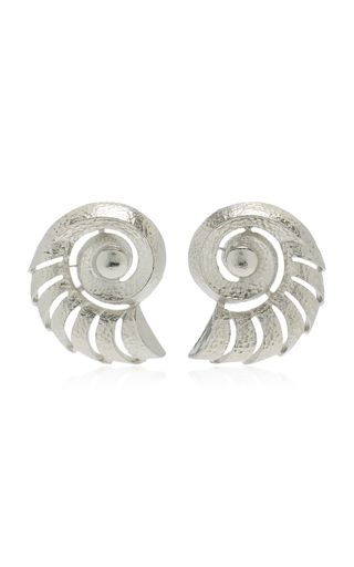 Exclusive Summer Silver-Tone Shell Earrings | Moda Operandi (Global)