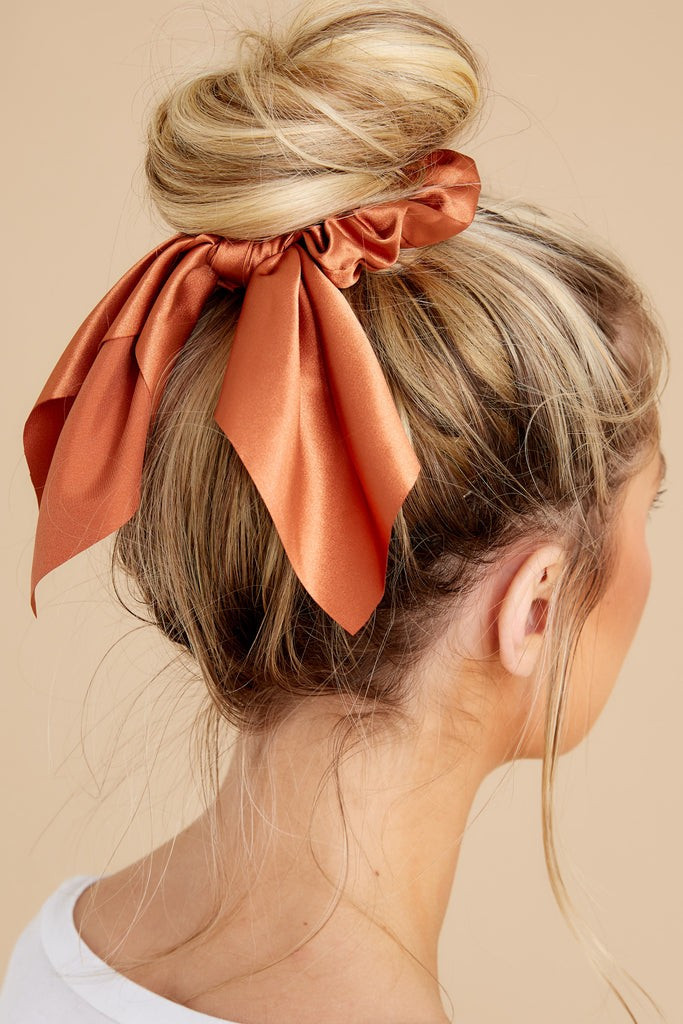 Forget Me Knot Copper Scrunchie | Red Dress 