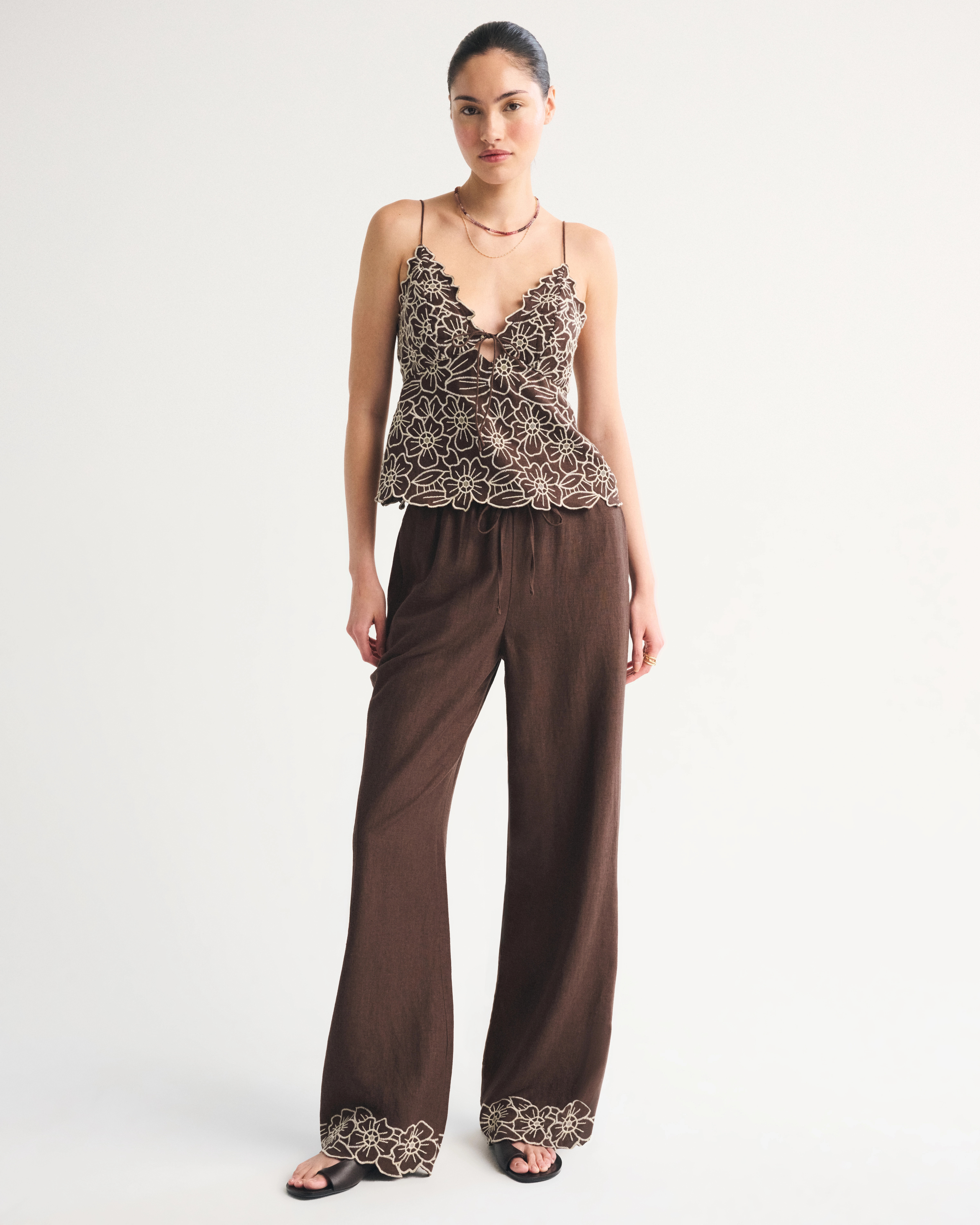 Linen-Blend Pull-On Pant | Abercrombie & Fitch (US)