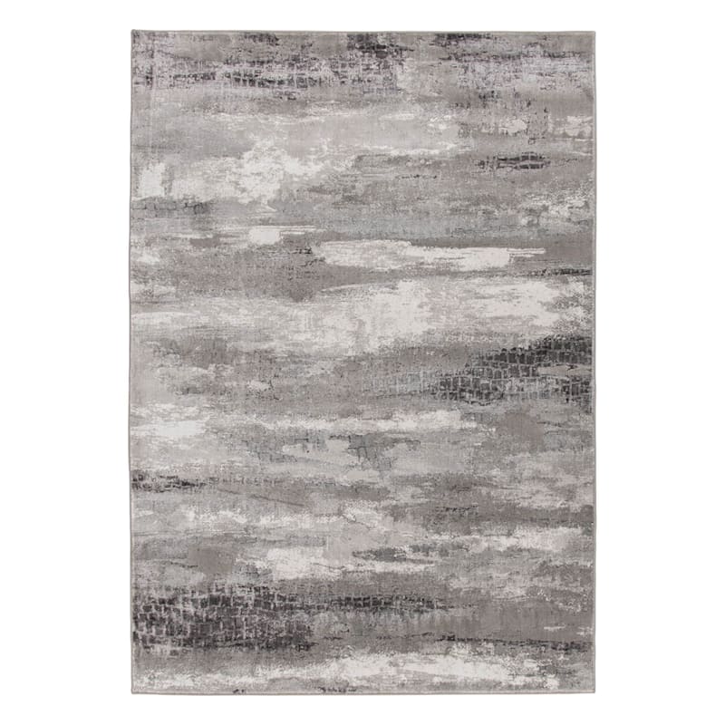 (A479) Camden Canbera Neutral Abstract Area Rug, 8x10 | At Home