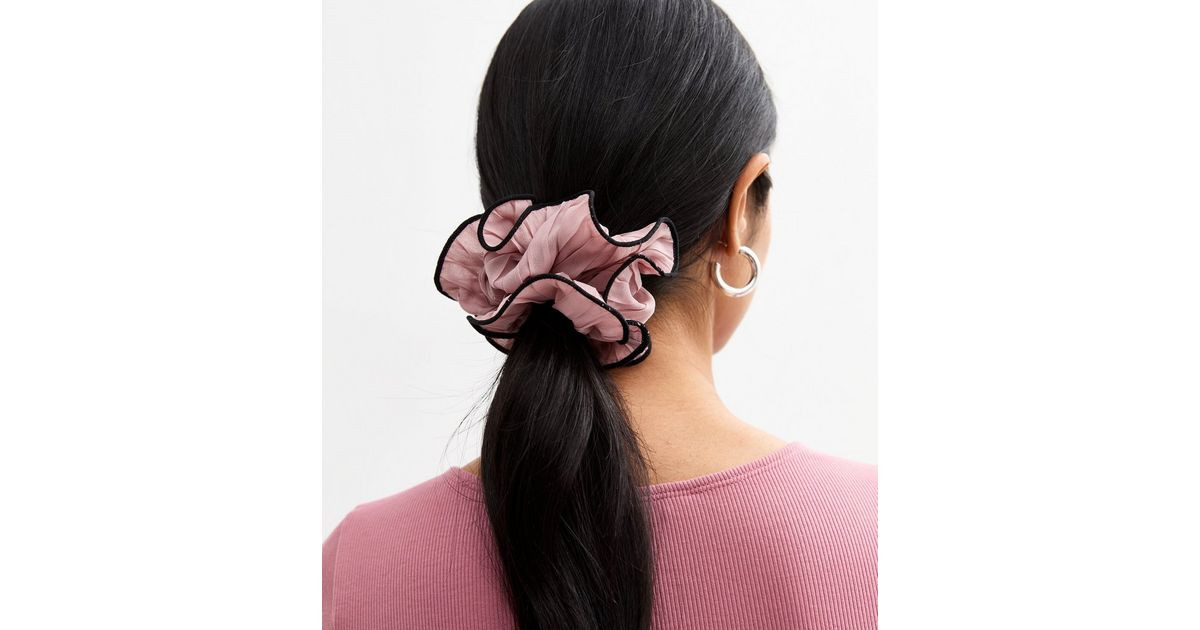 Pink Textured Ruffle Trim Scrunchie
						
						Add to Saved Items
						Remove from Saved Items | New Look (UK)