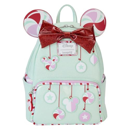 Loungefly Disney Minnie Holiday Peppermint Ornaments Mini Backpack | Amazon (US)