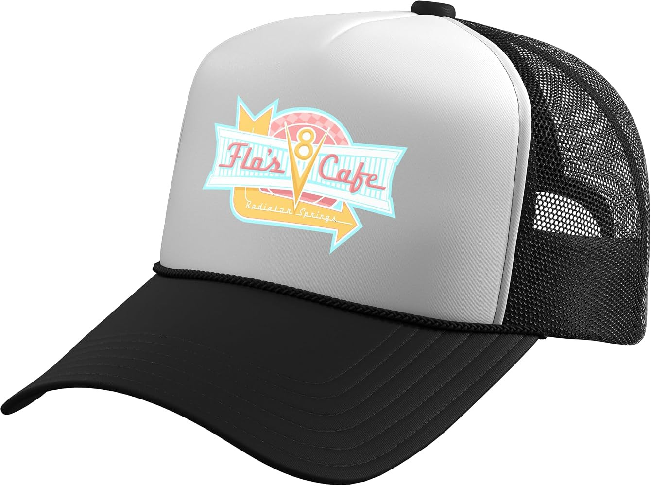 Disney Pixar Cars Flo\u2019s V8 Cafe Radiator Springs Trucker Hat with Adjustable Mesh Back | Amazon (US)