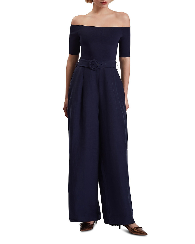 Ted Baker Angeliy Knit Bodice Bardot Top Jumpsuit | Bloomingdale's (US)