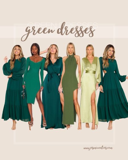 Favorite green dresses, green wedding guest dresses, dresses to wear for the holidays 

#LTKstyletip #LTKunder100 #LTKHoliday