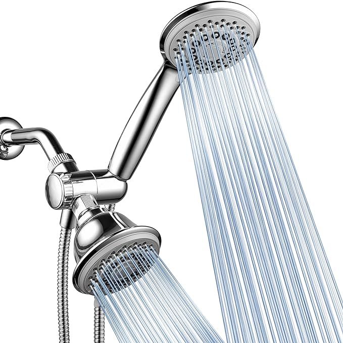 AquaStorm by HotelSpa 30-Setting SpiralFlo 3-Way HIGH PRESSURE Luxury Shower Head/Handheld Shower... | Amazon (US)