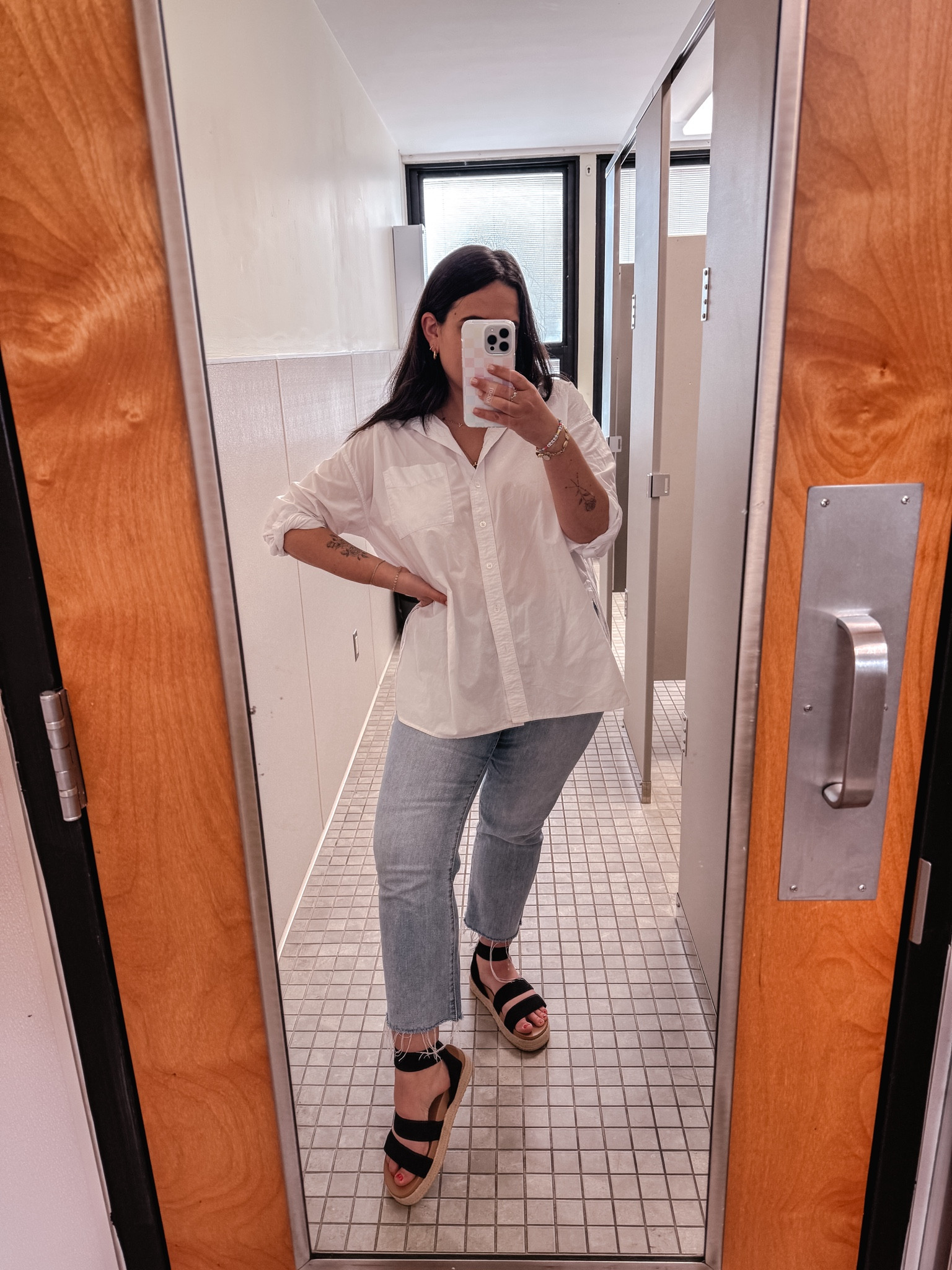 Teacher ootd 🤍

Shirt is currently on sale! Oversized and wearing a medium! 

#LTKmidsize #LTKstyletip #LTKxMadewell