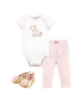Baby Girls Beyoutiful Bodysuit, Pant and Shoe Set, Pack of 3 | Macys (US)