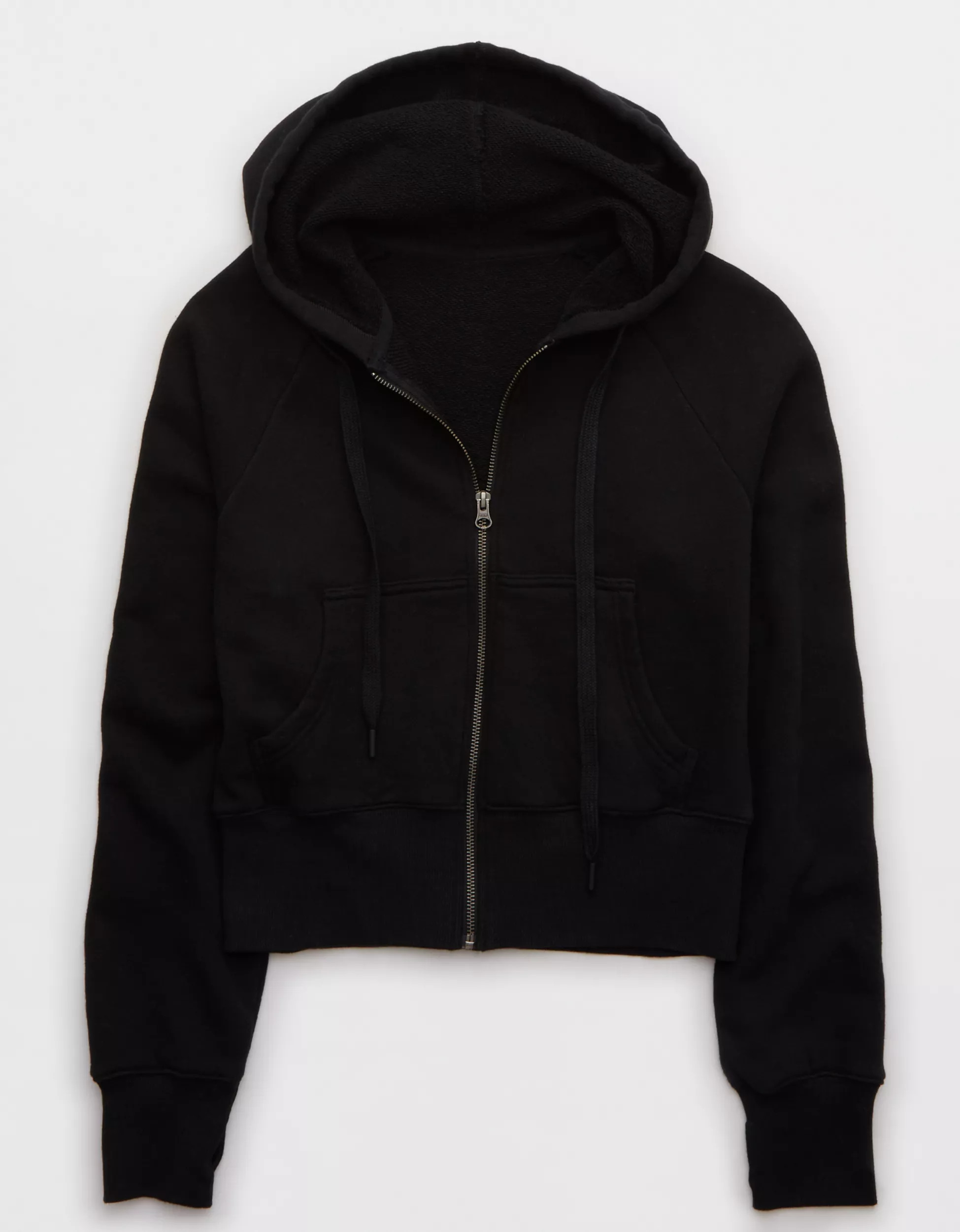 OFFLINE By Aerie Full Zip Cropped Hoodie | Aerie