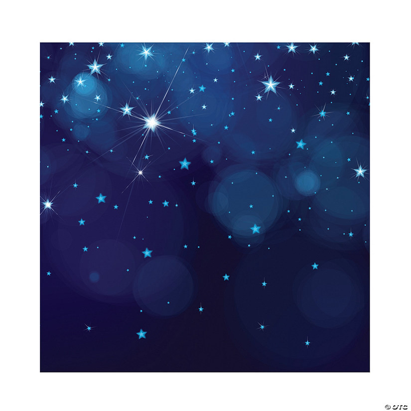 Midnight Blue Starry Night Backdrop | Oriental Trading Company