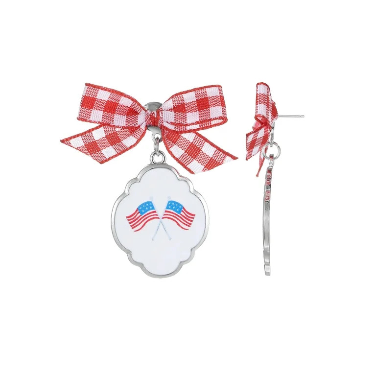 Way to Celebrate Americana Flag and Bow Earrings | Walmart (US)