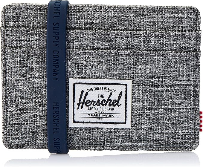 Herschel mens Charlie Rfid Card Case Wallet, Raven Crosshatch, One Size US | Amazon (US)