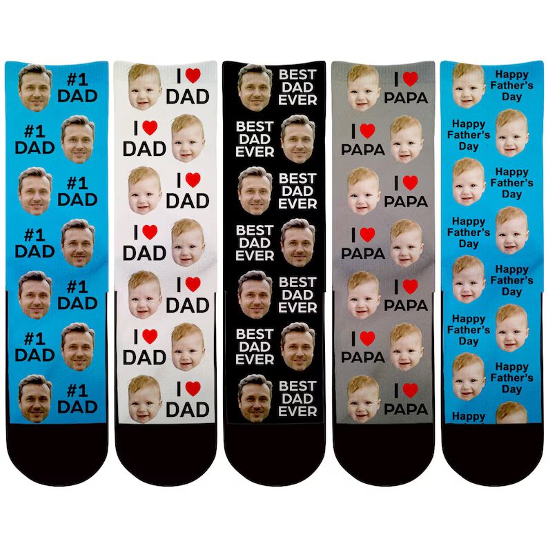 Custom Father's Day Socks Custom Face Socks Personalized | Etsy | Etsy (US)