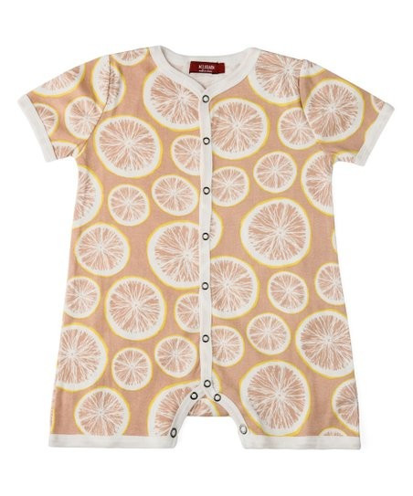 Grapefruit Slices Organic Cotton Short-Sleeve Romper - Infant | Zulily