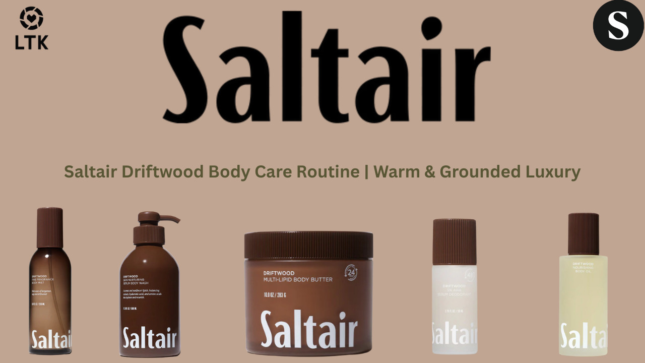Saltair Driftwood Body Care Routine | Warm & Grounded Luxury

This is my go-to body care routine when I want to smell warm, clean, and quietly luxurious. Driftwood is soft, grounding, and perfectly balanced — not overpowering, just right.
Layering these products creates a long-lasting, skin-loving routine that feels elevated and intentional.
✨ All products are linked on LTK + ShopMy.


ShopMy:
https://shopmy.us/shop/collections/3347785



LTK:



Nourishing Body Oil – Saltair (Driftwood) Lightweight yet deeply hydrating oil that leaves skin soft with a warm, woodsy finish.
Body Mist – Saltair (Driftwood) A soft, wearable scent that layers beautifully with body care or fragrance.
Skin Nurturing Serum Body Wash – Saltair (Driftwood) Gentle, serum-infused cleanser that nourishes the skin while lightly scenting.
Multi-Lipid Body Butter – Saltair (Driftwood) Rich, creamy moisture that seals in hydration and enhances scent longevity.
5% AHA Serum Deodorant – Saltair (Driftwood) Aluminum-free deodorant that smooths skin and keeps you fresh with a subtle, warm scent.


#BodyCareRoutine #Saltair #DriftwoodScent #LuxuryBodyCare #CleanBeauty #Over50Beauty #LTKFinds #ShopMyStyle #SelfCareEssentials


Saltair Driftwood, Driftwood body care routine, luxury body care layering, clean beauty body products, AHA serum deodorant, nourishing body oil, body butter routine, warm woodsy scent, over 50 beauty favorites, LTK beauty finds, ShopMy beauty 

 #LTKdayinmylife #LTKgrwm #LTKootd
