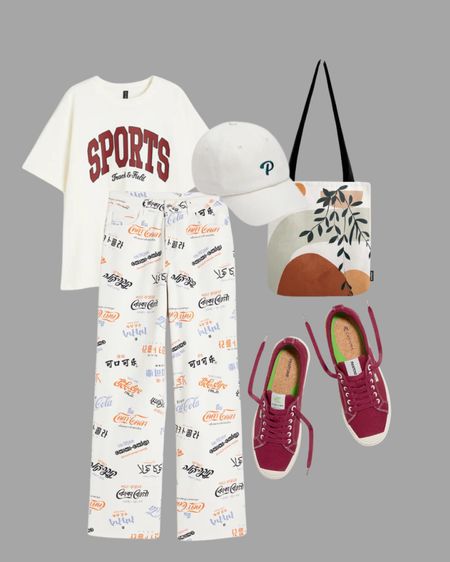Cool back-to-school outfits for girls. Casual cool school outfits for teens. Oversized tee and printed-paint pants. 

#LTKunder100 #LTKBacktoSchool #LTKFind