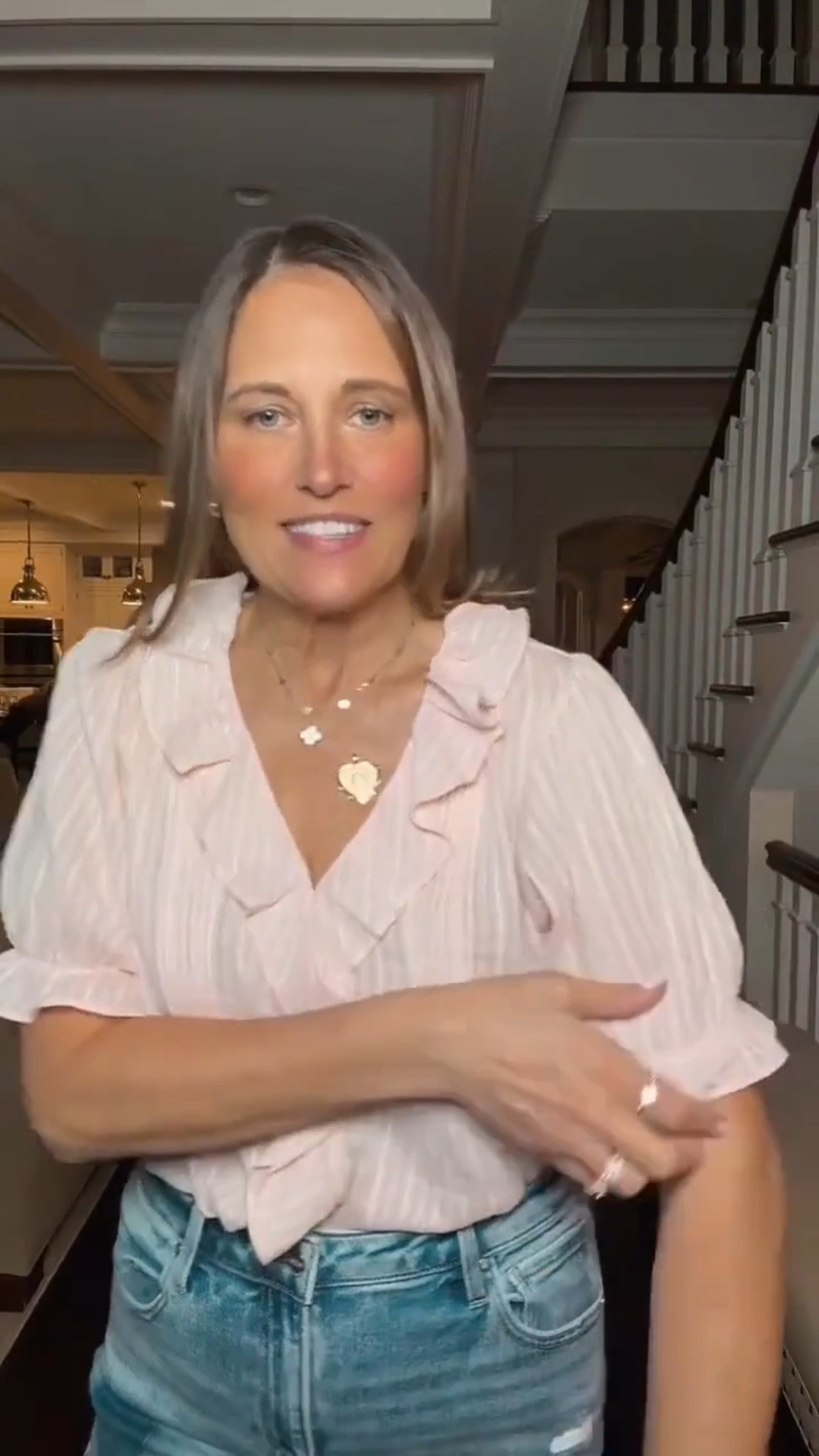 We have a new trending shirt you’ll love! The cute sleeves and ruffle collar make it such a fun, feminine piece. It pairs perfectly with dark wash denim or white pants.

#LTKSeasonal #LTKootd #LTKOver40