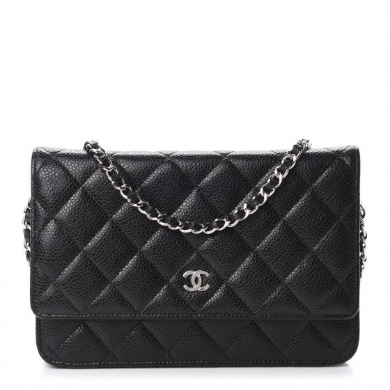CHANEL Caviar Quilted Wallet On Chain WOC Black | Fashionphile