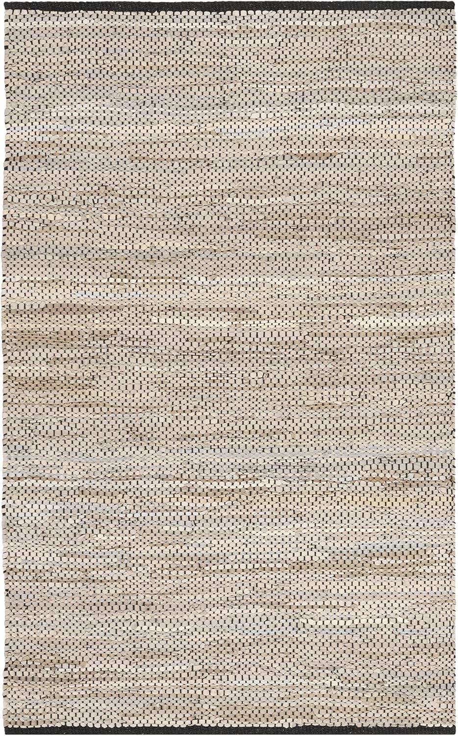 SAFAVIEH Vintage Leather Collection Accent Rug - 2'3" x 4', Beige, Handmade Leather, Ideal for Hi... | Amazon (US)