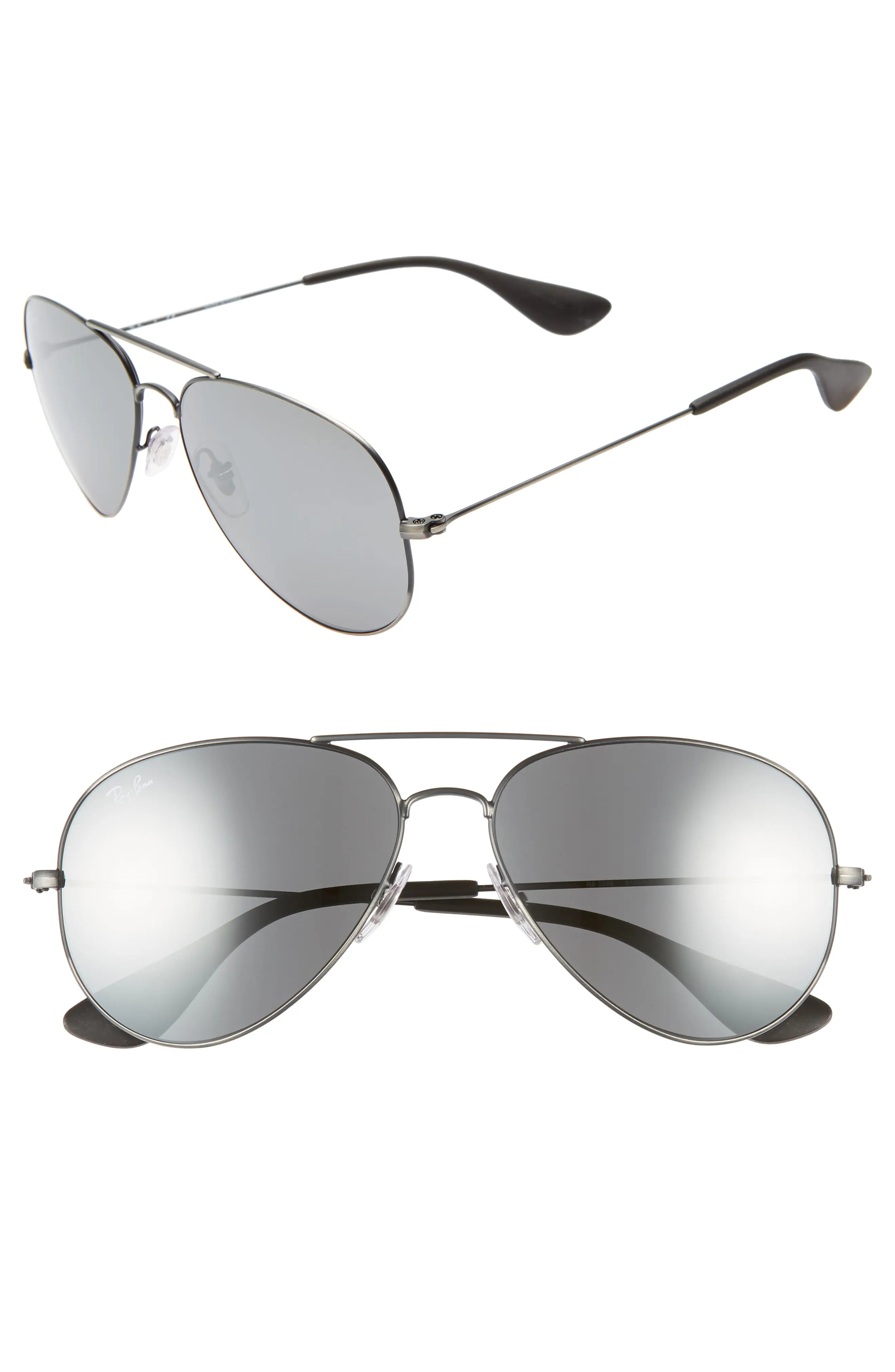 Men's Ray-Ban Pilot 58mm Sunglasses - Matte Black | Nordstrom