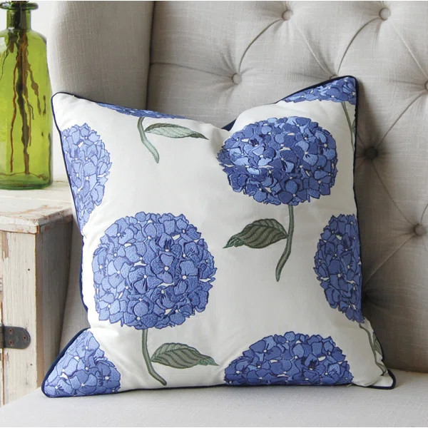 Chidester Embroidered 100% Polypropylene Indoor/Outdoor Throw Pillow | Wayfair North America