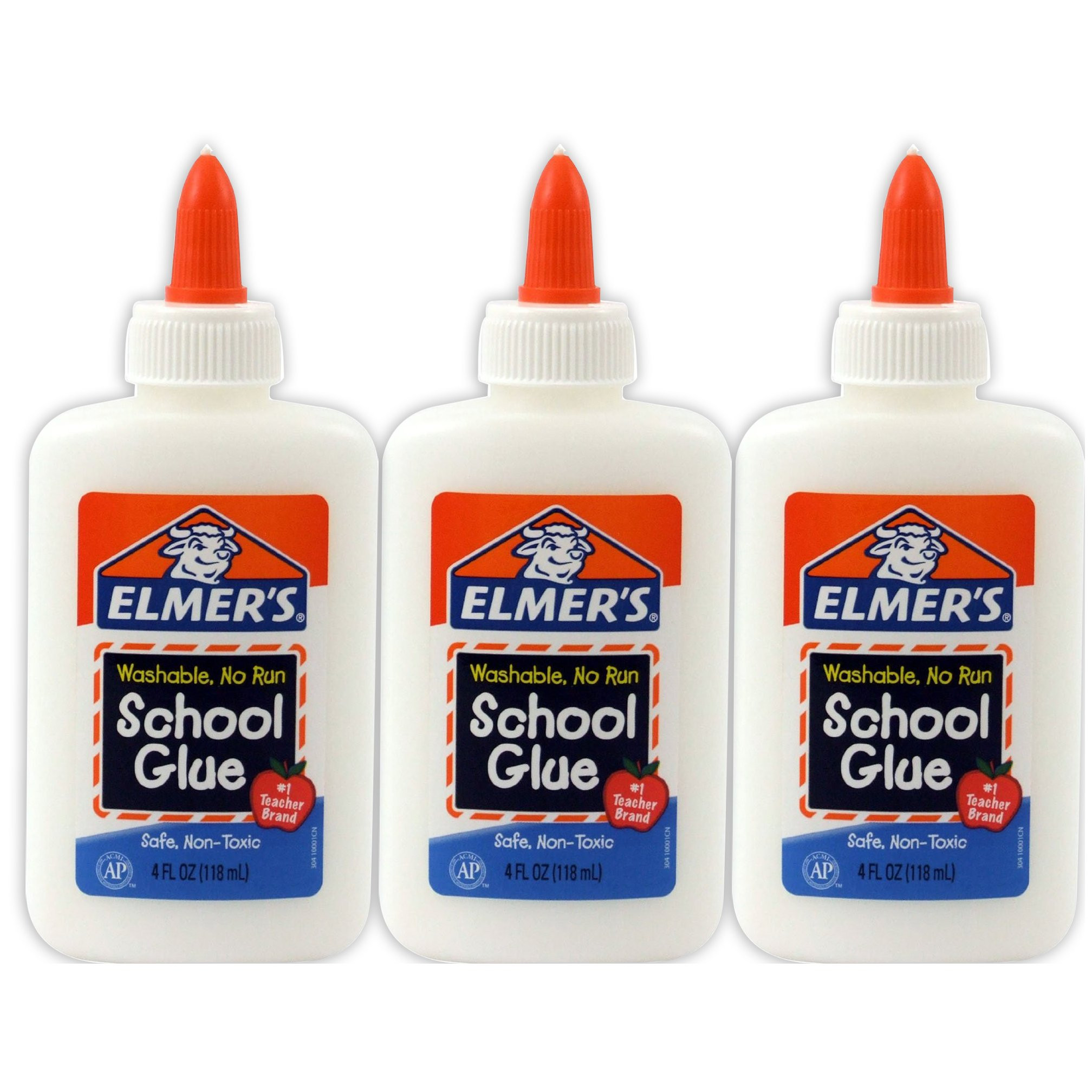 Washable Liquid School Glue [Set of 3] Size: 1.25" H x 2.5" W x 5.75" D | Amazon (US)