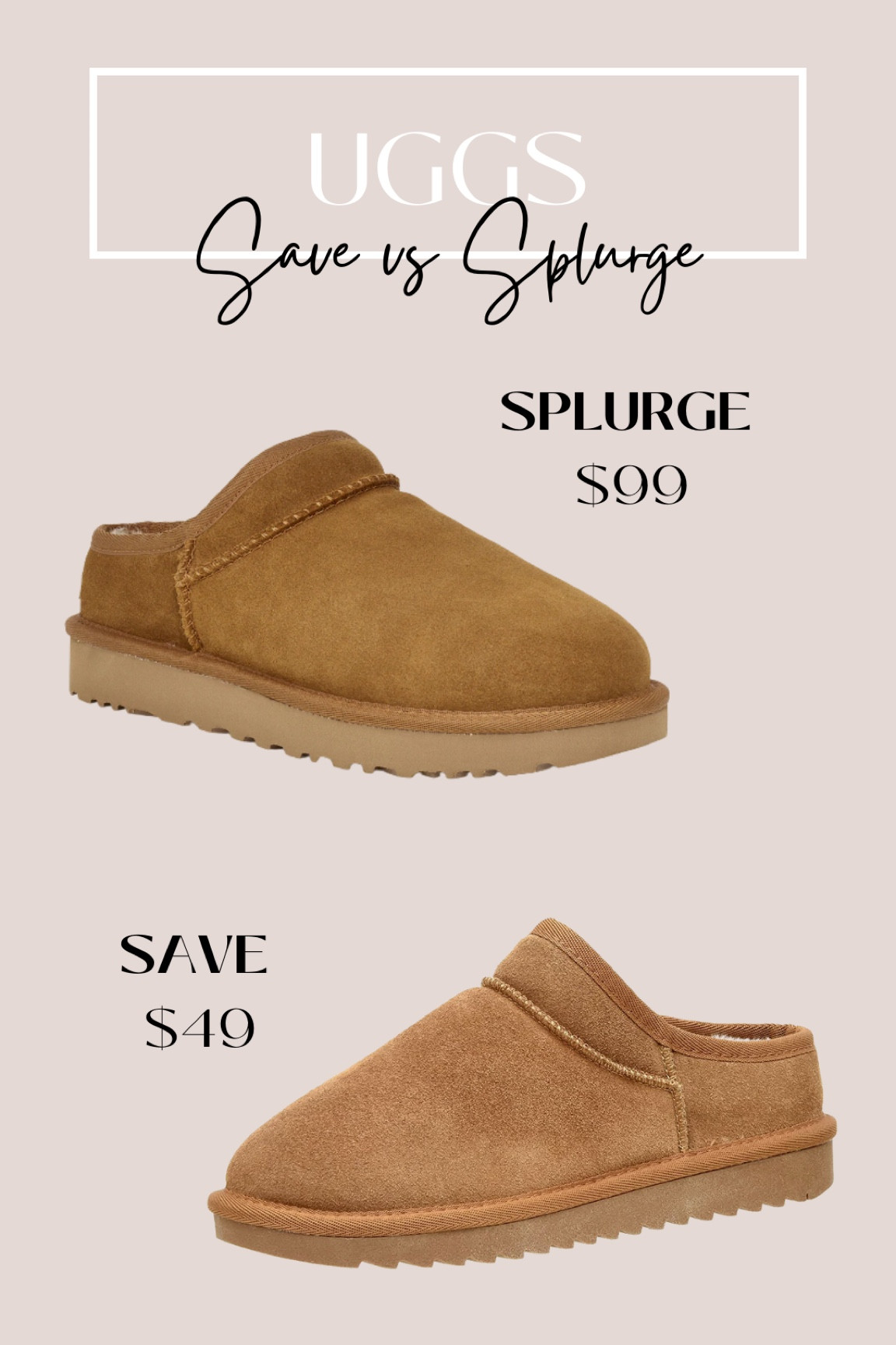 Uggs save vs splurge! 

#LTKshoecrush #LTKsalealert #LTKGiftGuide