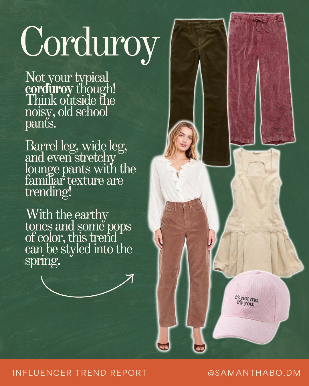 Currently trending: corduroy! Not your typical corduroy though! Think outside the noisy, old school pants.

Barrel leg, wide leg, and even stretchy lounge pants with the familiar texture are trending!

With the earthy tones and some pops of color, this trend can be styled into the spring. 

 #LTKootd #LTKSeasonal #LTKPetite