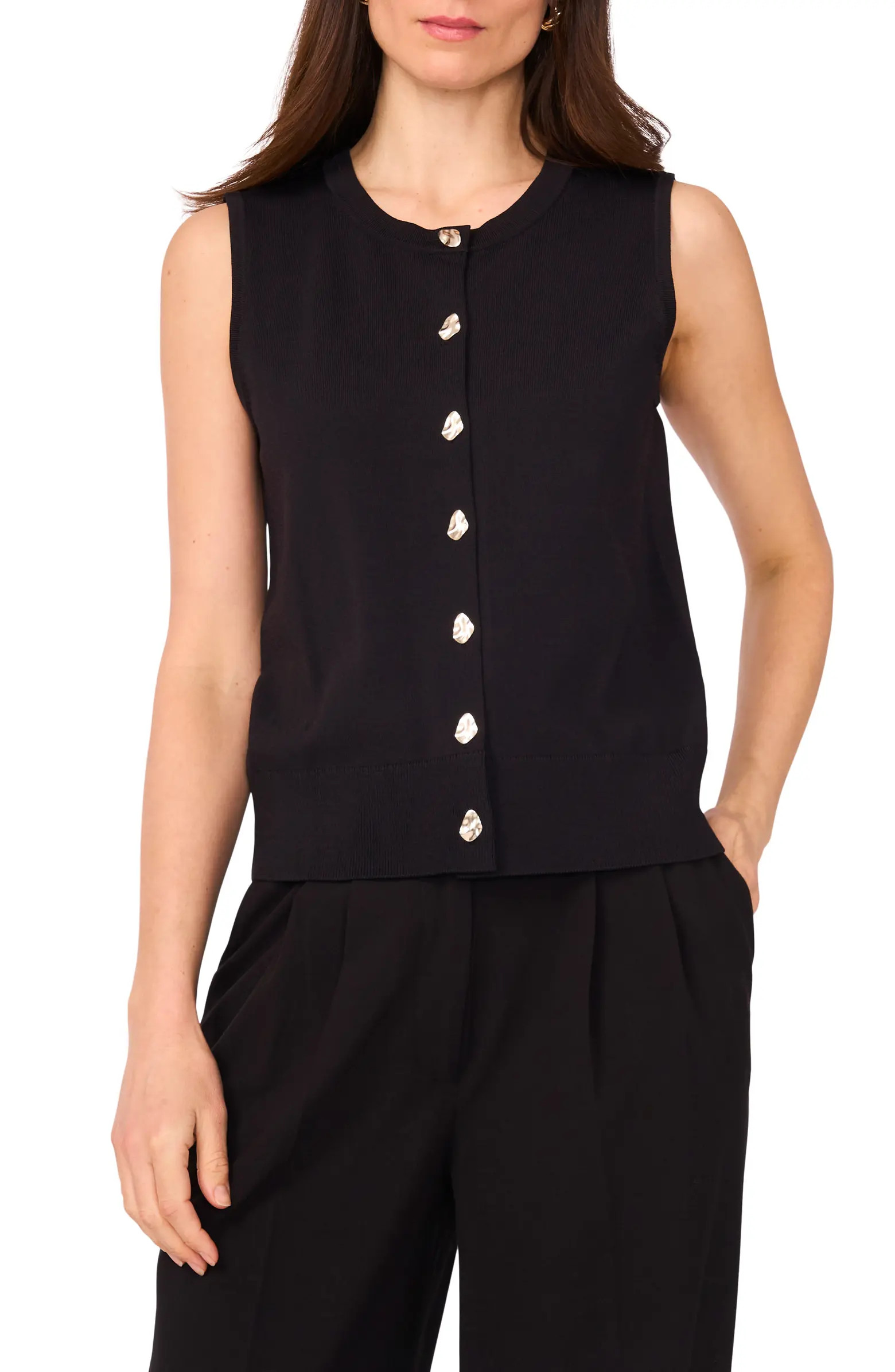 Crewneck Button-Up Sweater Vest | Nordstrom