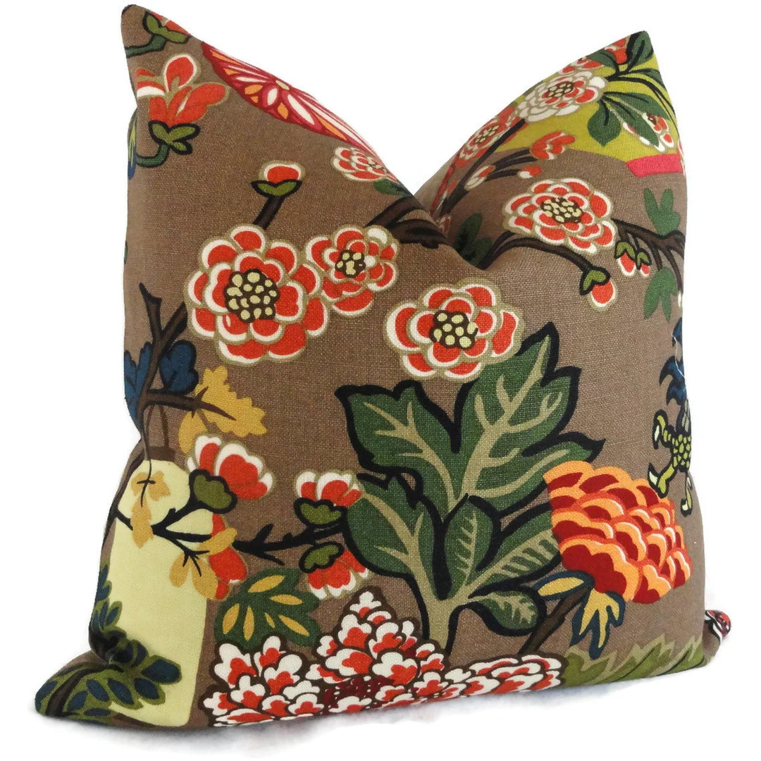 Mocha Schumacher Chiang Mai Dragon Decorative Pillow Cover, Accent Pillow, Designer Pillow, Throw... | Etsy (US)