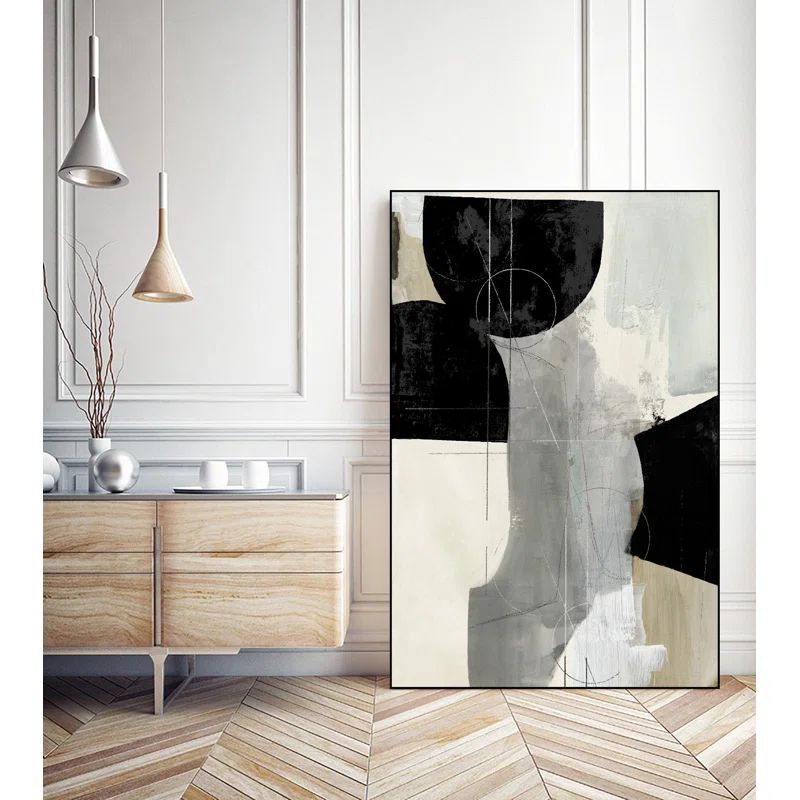 Jet Black Ii'' Framed Canvas By Giant Art | Wayfair North America