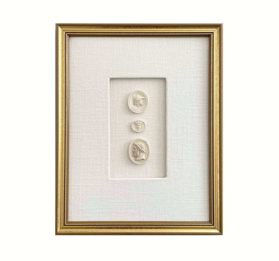 Intaglios No. 1 Ivory  European Intaglios  Linen Shadowbox - Etsy | Etsy (US)