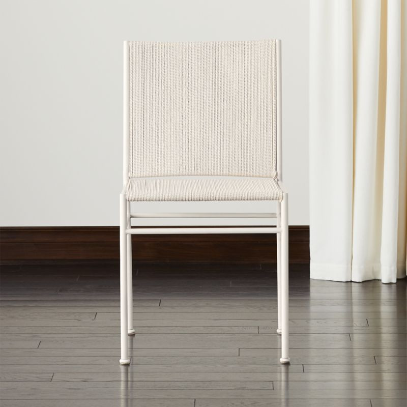 Bounce Ivory Woven Dining Chair + Reviews | CB2 | CB2