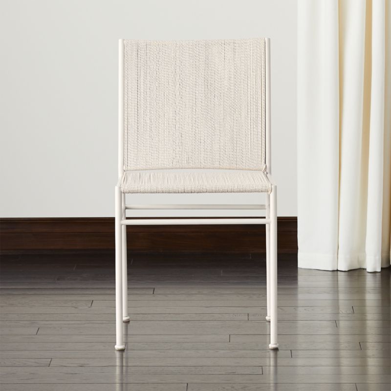 Bounce Ivory Woven Dining Chair + Reviews | CB2 | CB2