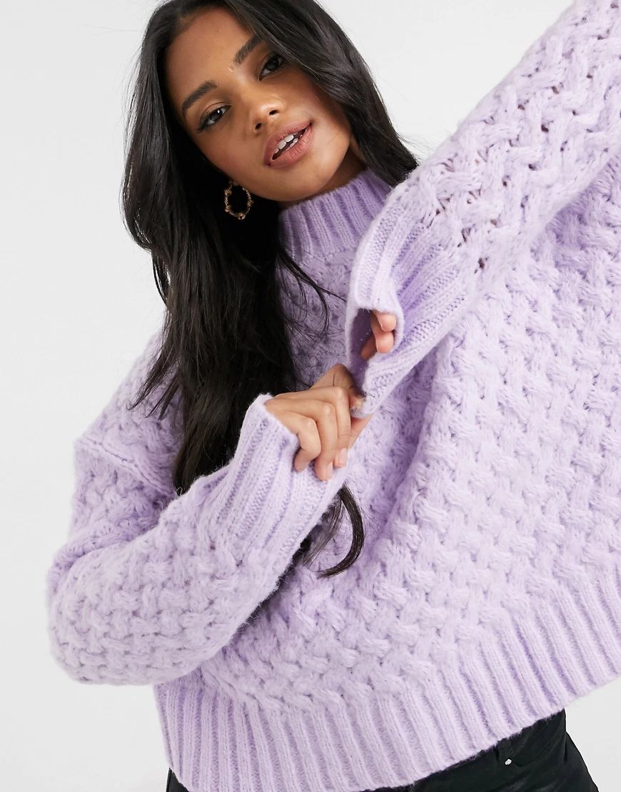 Missguided boxy jumper in lilac-Purple | ASOS (Global)