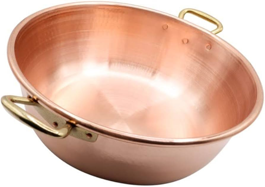 100% Made in Italy - Copper Jam Pan – 14 x 4,5 inch – 7.1 Quart – Copper pan to make homema... | Amazon (US)