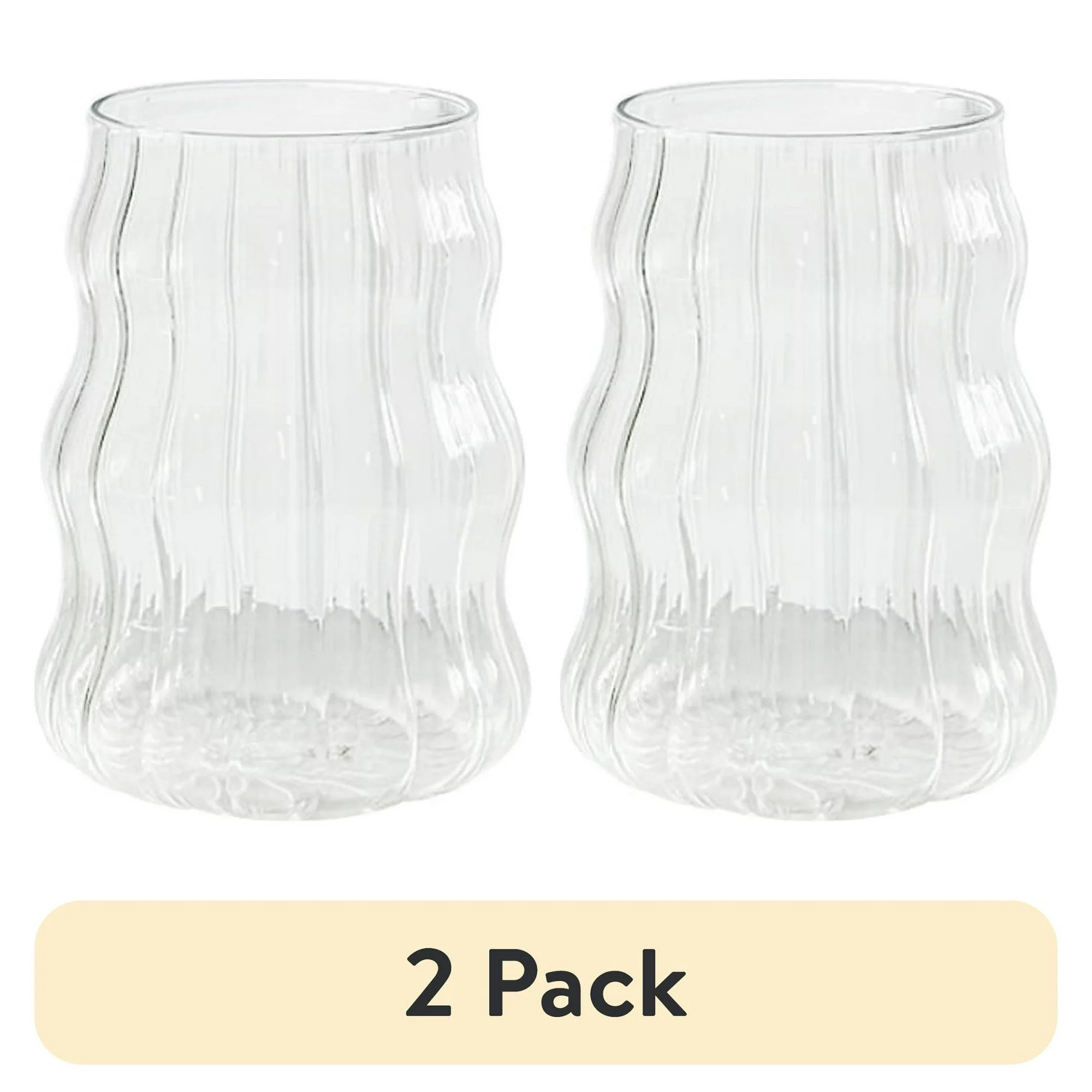 (2 pack) Better Homes & Gardens Fluted Bubble Glass Clear | Walmart (US)