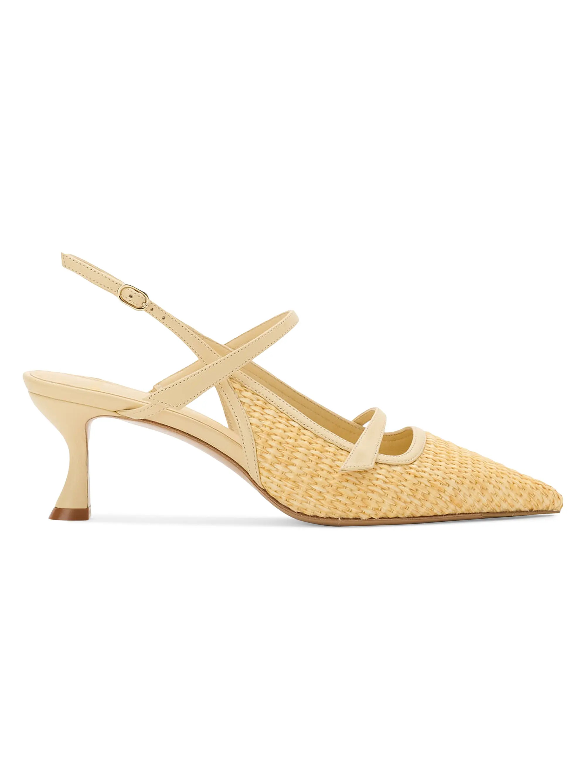 Tita Flat 60MM Raffia Slingback Pumps | Saks Fifth Avenue