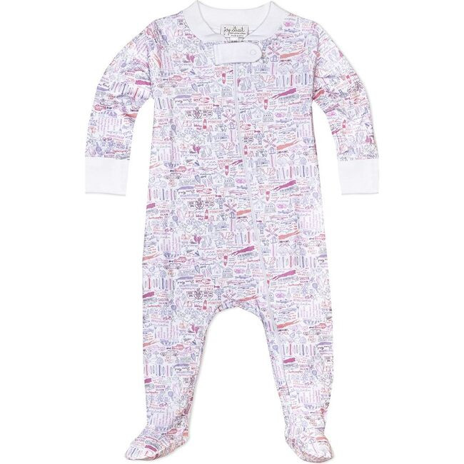 Hamptons Zip Onesie, Pink | Maisonette