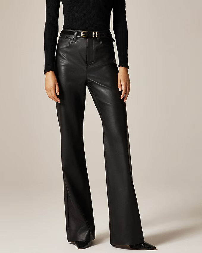 Vintage flare pant in faux leather | J. Crew US