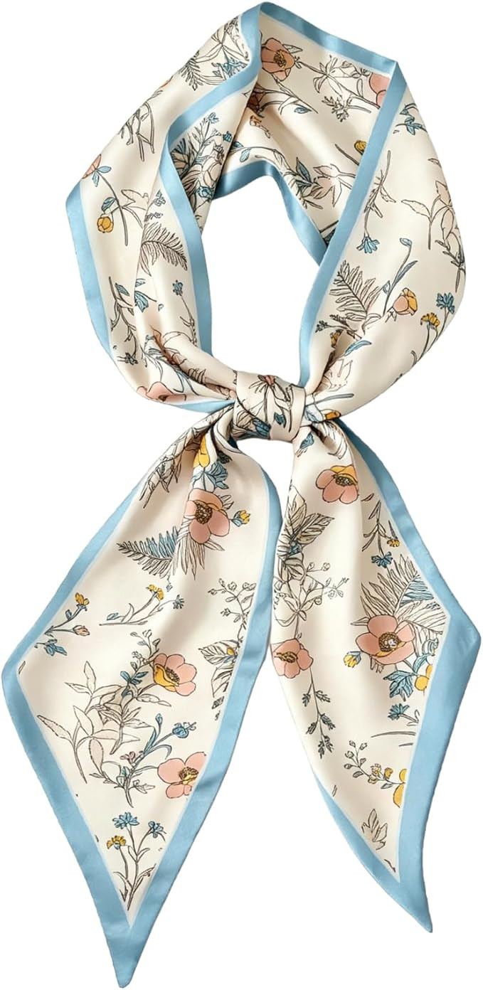 Fashion Scarf for Women - 58" Long Skinny Scarf Lightweight, Luxurious Silk Feeling for Neck, Hai... | Amazon (US)