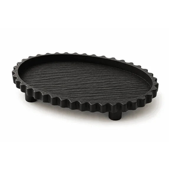 DBOZE Modern Oval Decorative Tray – Textured Matte Finish with Raised Legs, 10” x 6.5” x 1.... | Walmart (US)