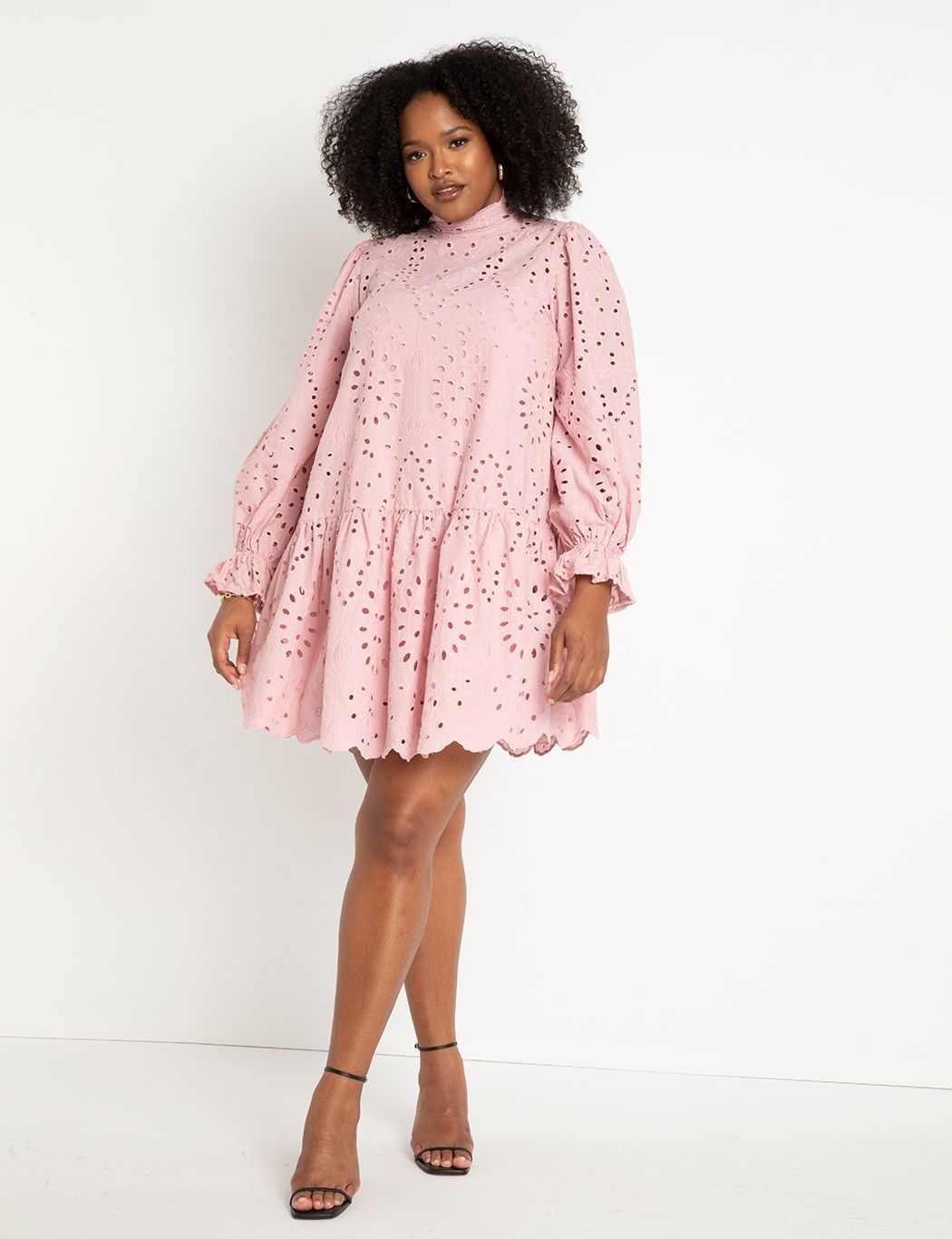 Eyelet Easy Dress | Women's Plus Size Dresses | ELOQUII | Eloquii