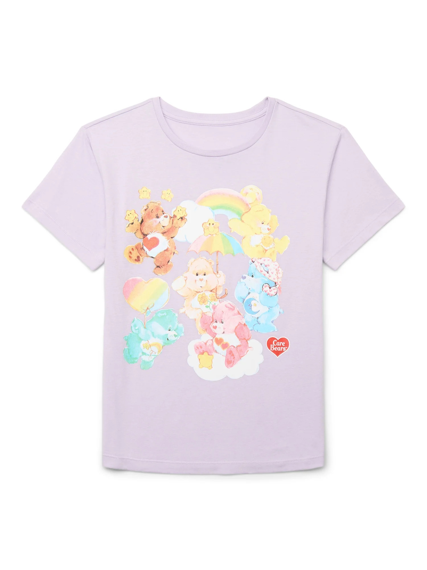 Care Bears Girls Short Sleeve Graphic T-Shirt, Sizes 4-16 - Walmart.com | Walmart (US)