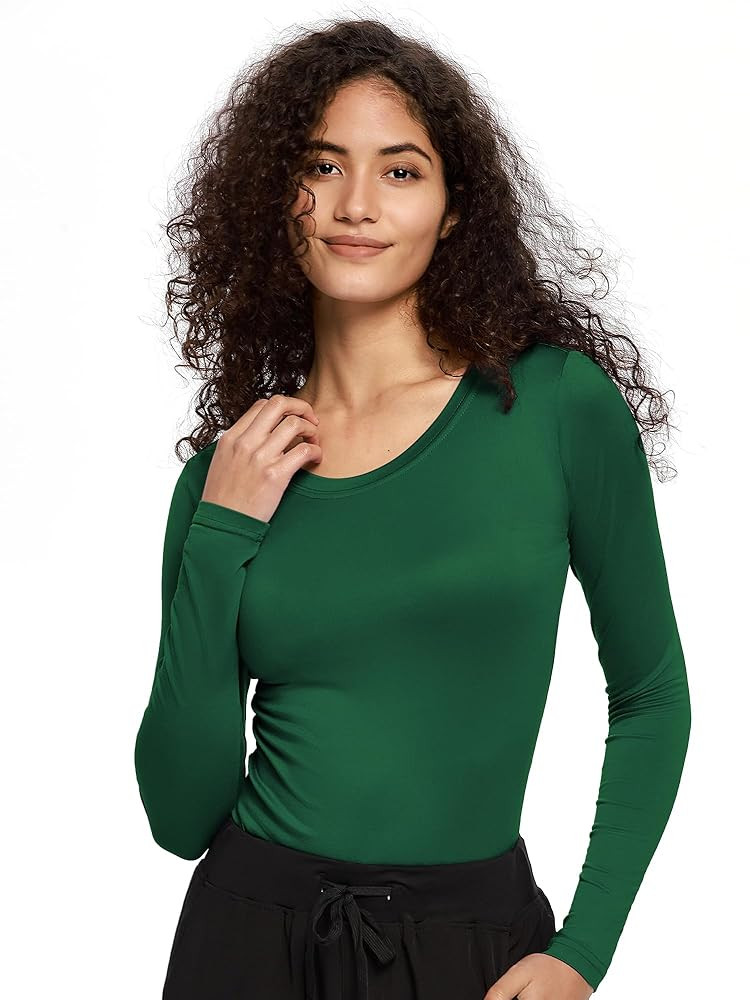 COZYFIT Underscrub Long Sleeve Women - Crew Neck Scrubs Undershirts for Nurse with Soft Fabric | Amazon (US)
