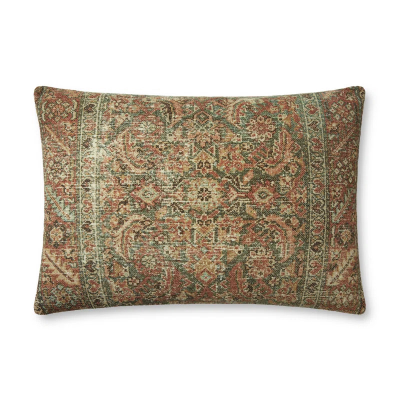 Angela Rose X Loloi Dawn Charcoal / Rust Pillow | Wayfair North America