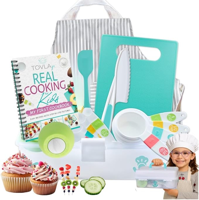 TOVLA JR. Kids Real Cooking Set | Cooking Tools for Kids Ages 5–12 | Montessori-Inspired Beginn... | Amazon (US)