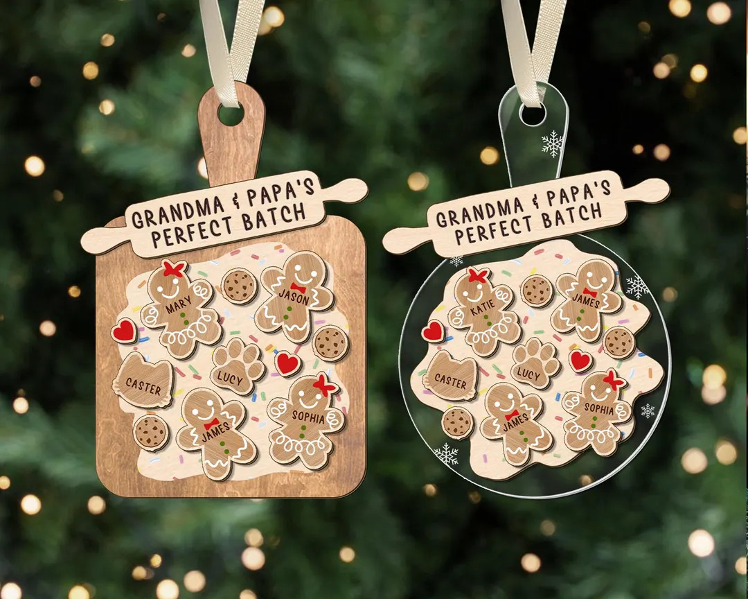 Personalized Gingerbread Christmas Ornament 3D, Gifts for Grandma, Cookie Ornament, Custom Orname... | Etsy (US)