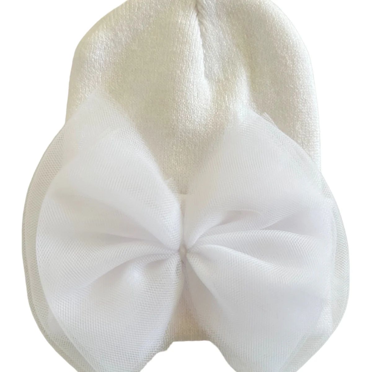 Baby's First Hat, White Tulle Bow | SpearmintLOVE